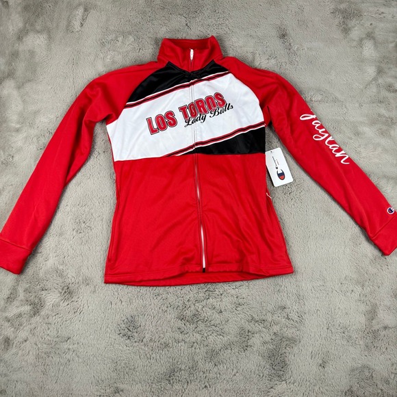 Champion Jackets & Blazers - NWT Champion Track Jacket Los Toros Lady Bulls Cheer Full Zip Jacket Small Vtg